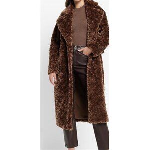 Express Long Faux Furr Coat size L